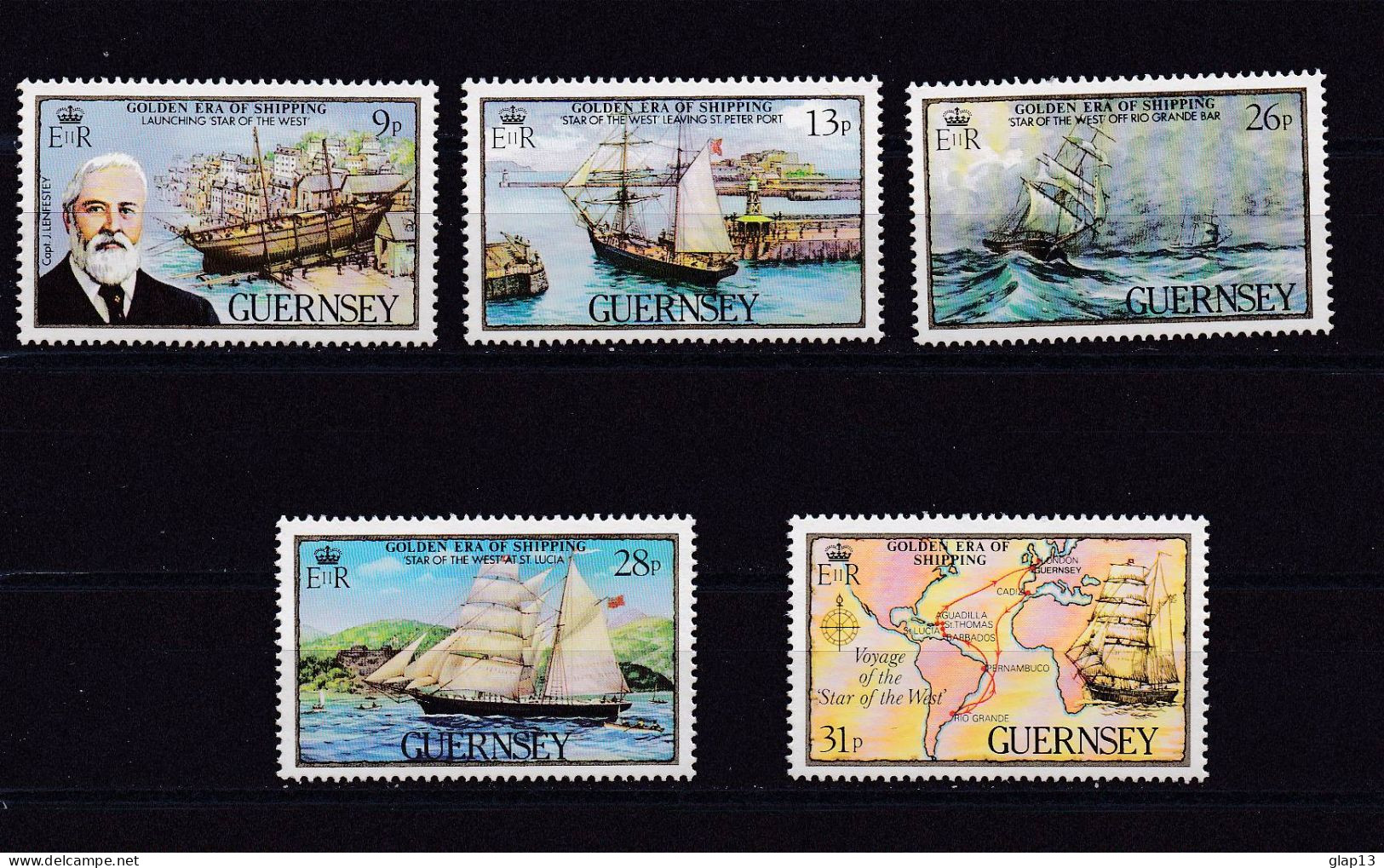 GUERNESEY 1983 TIMBRE N°276/80 NEUF** BATEAUX - Guernsey