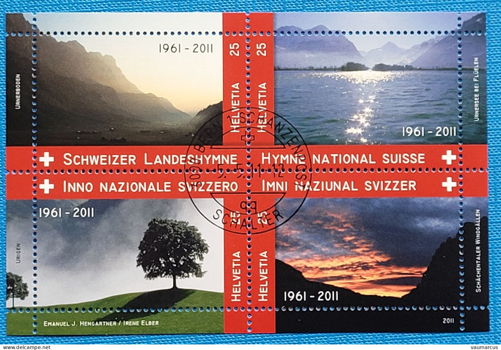 2011 Zu 1394 / Mi Bl. 47 / YT 2130-33 Hymne Nytional Obl. - Used Stamps