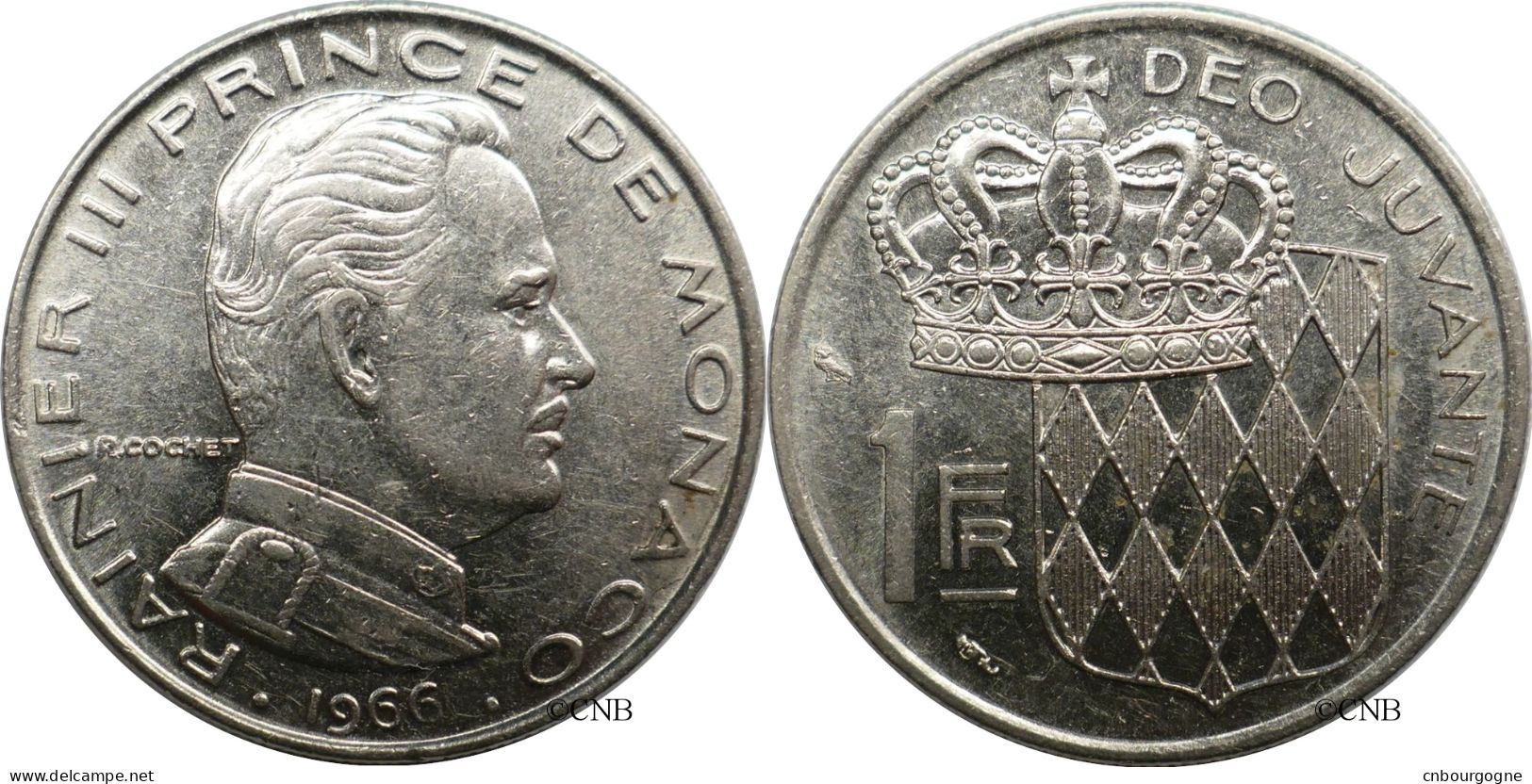 Monaco - Principauté - Rainier III - 1 Franc 1966 - TTB/XF45 - Mon6621 - 1960-2001 Nouveaux Francs