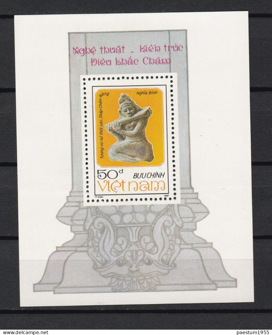 Feuillet Neuf** MNH 1987 Viêt-Nam Vietnam  Art Architectural Et Sculptural Du Peuple Cham Mi:VN BL54, Yt:VN BF35 - Vietnam