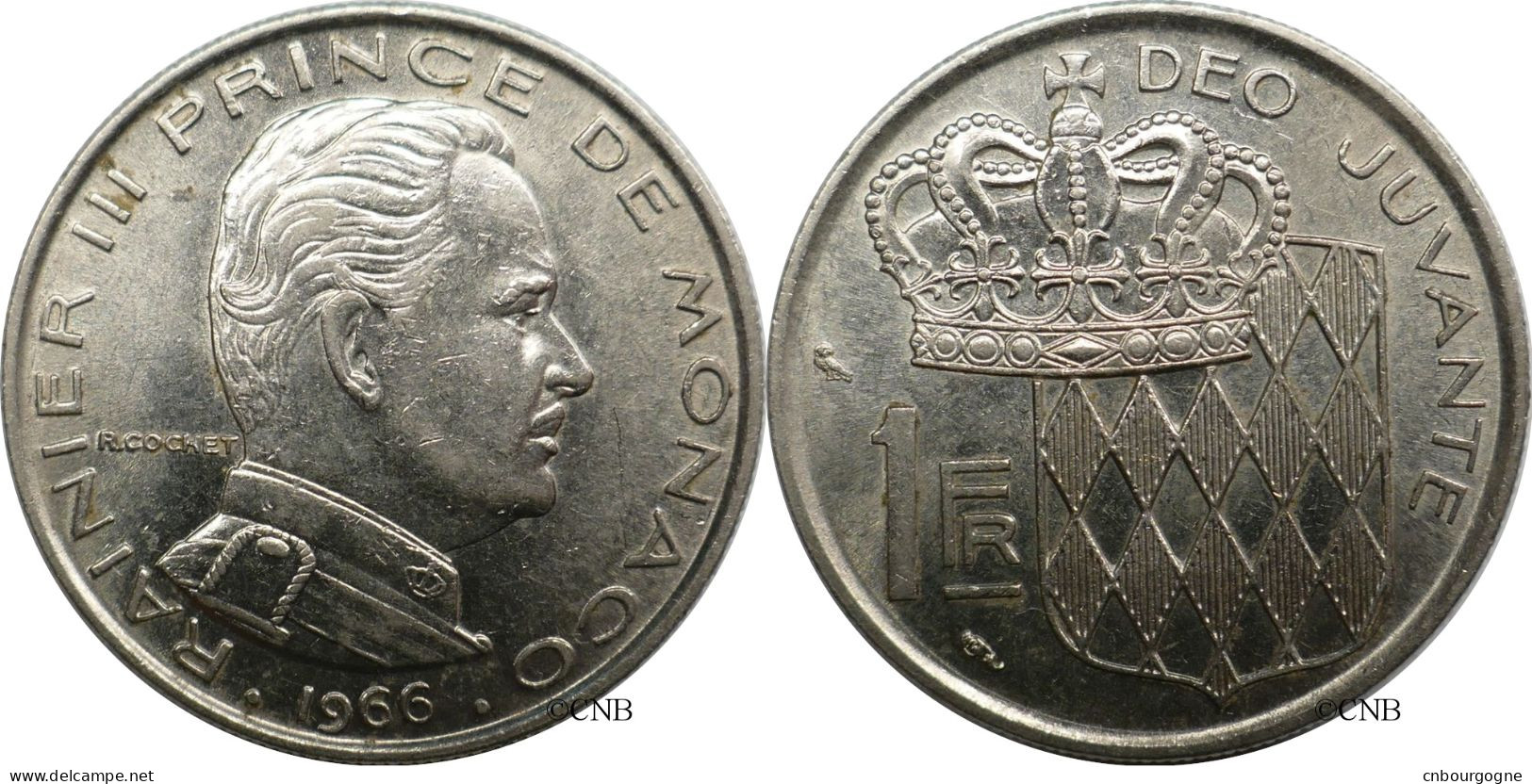 Monaco - Principauté - Rainier III - 1 Franc 1966 - TTB+/AU50 - Mon6622 - 1960-2001 New Francs