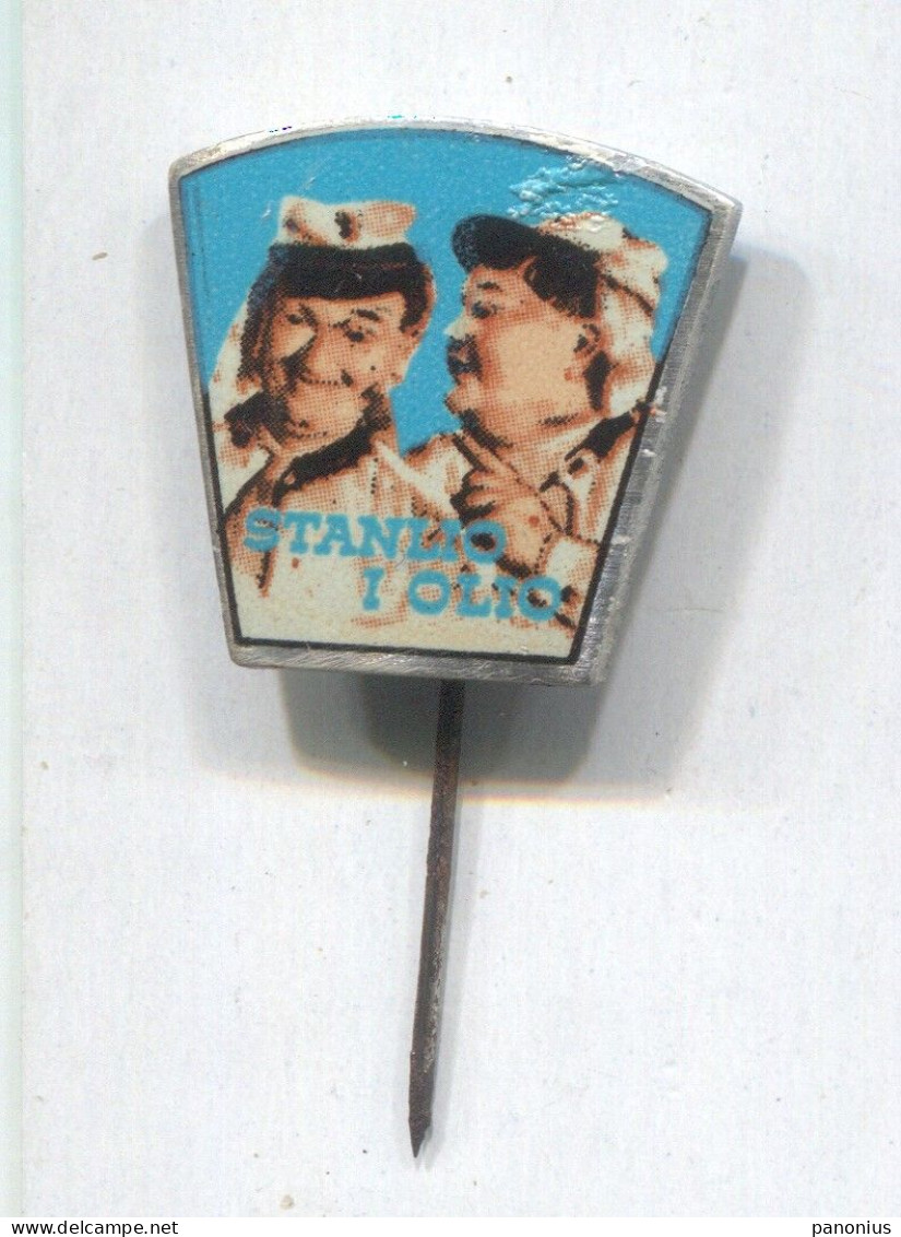 Laurel And Hardy -  Cinema Film Movie, Vintage Pin Badge Abzeichen - Filmmanie
