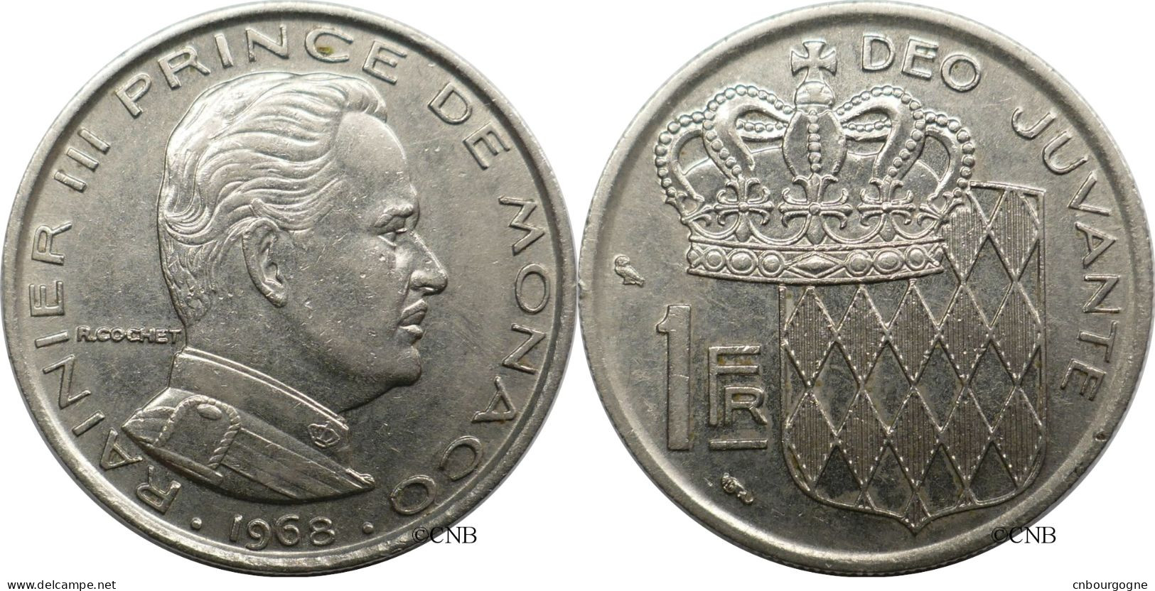 Monaco - Principauté - Rainier III - 1 Franc 1966 - SUP/AU55 - Mon6624 - 1960-2001 Neue Francs