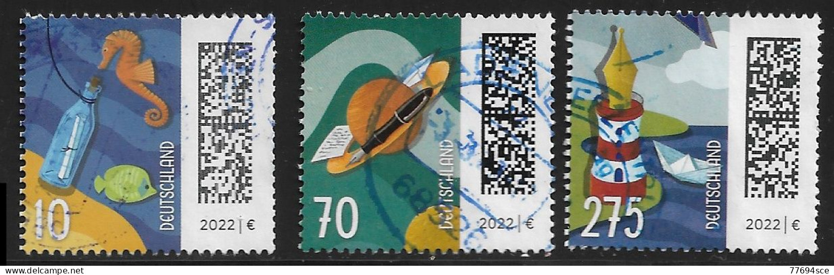2022 3 Werte Welt Der Briefe - Used Stamps