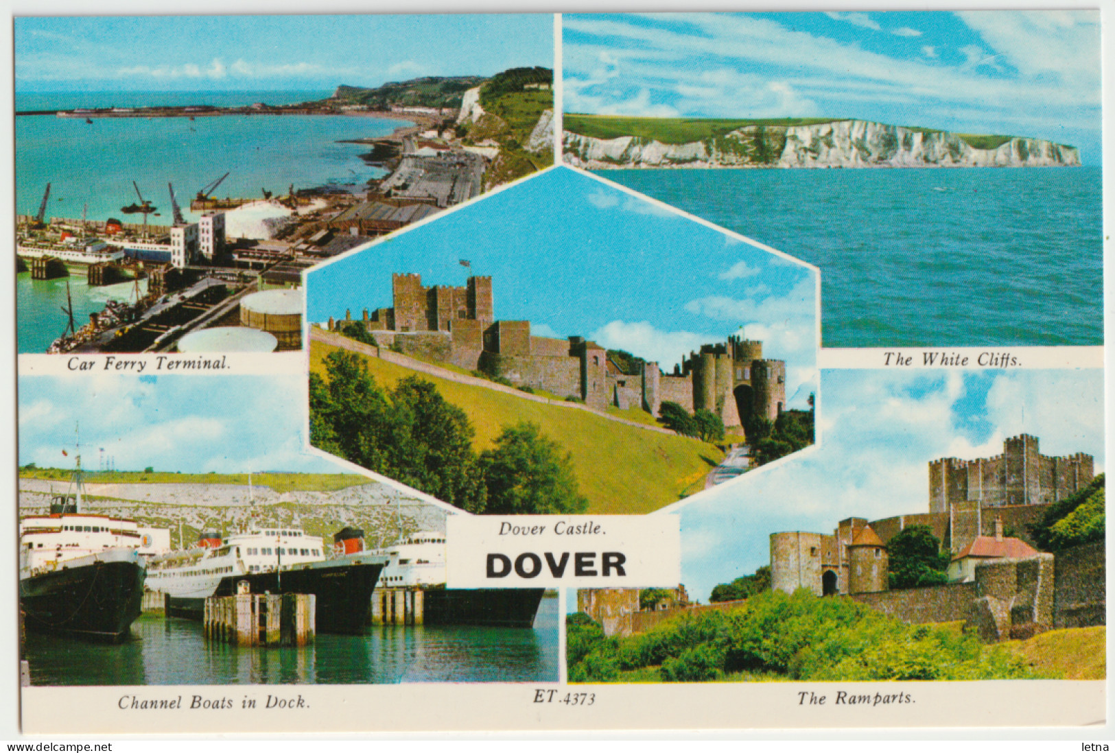 GB UK ENGLAND GREAT BRITAIN Multiviews Of DOVER Kent Elgate Postcard C1960s-70s - Dover