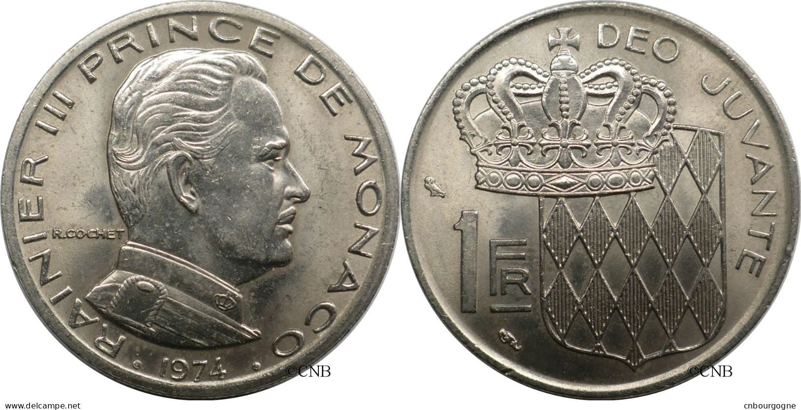 Monaco - Principauté - Rainier III - 1 Franc 1974 - SUP+/MS62 - Mon6625 - 1960-2001 Nouveaux Francs