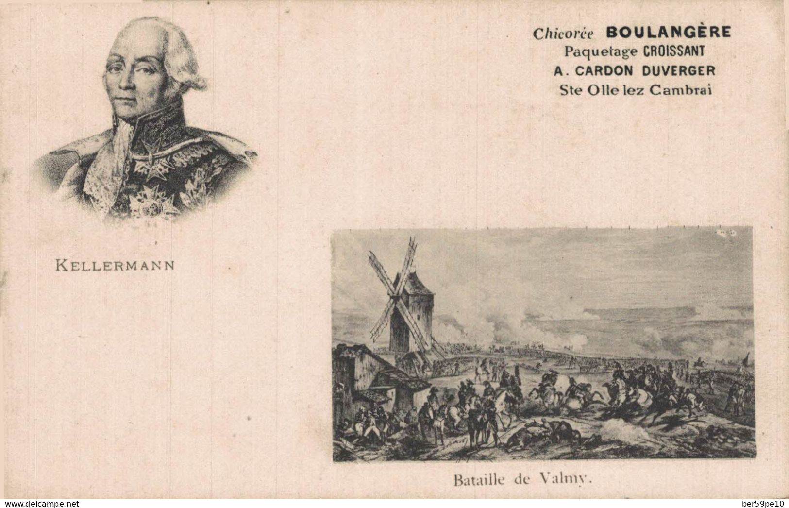 HISTOIRE MEDAILLON DE KELLERMANN BATAILLE DE VALMY PUBLICITE CHICOREE BOULANGERE - Geschichte