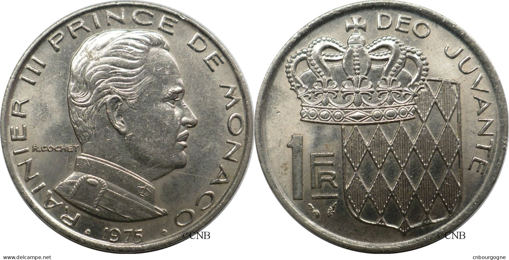 Monaco - Principauté - Rainier III - 1 Franc 1975 - SUP/AU58 - Mon6627 - 1960-2001 New Francs