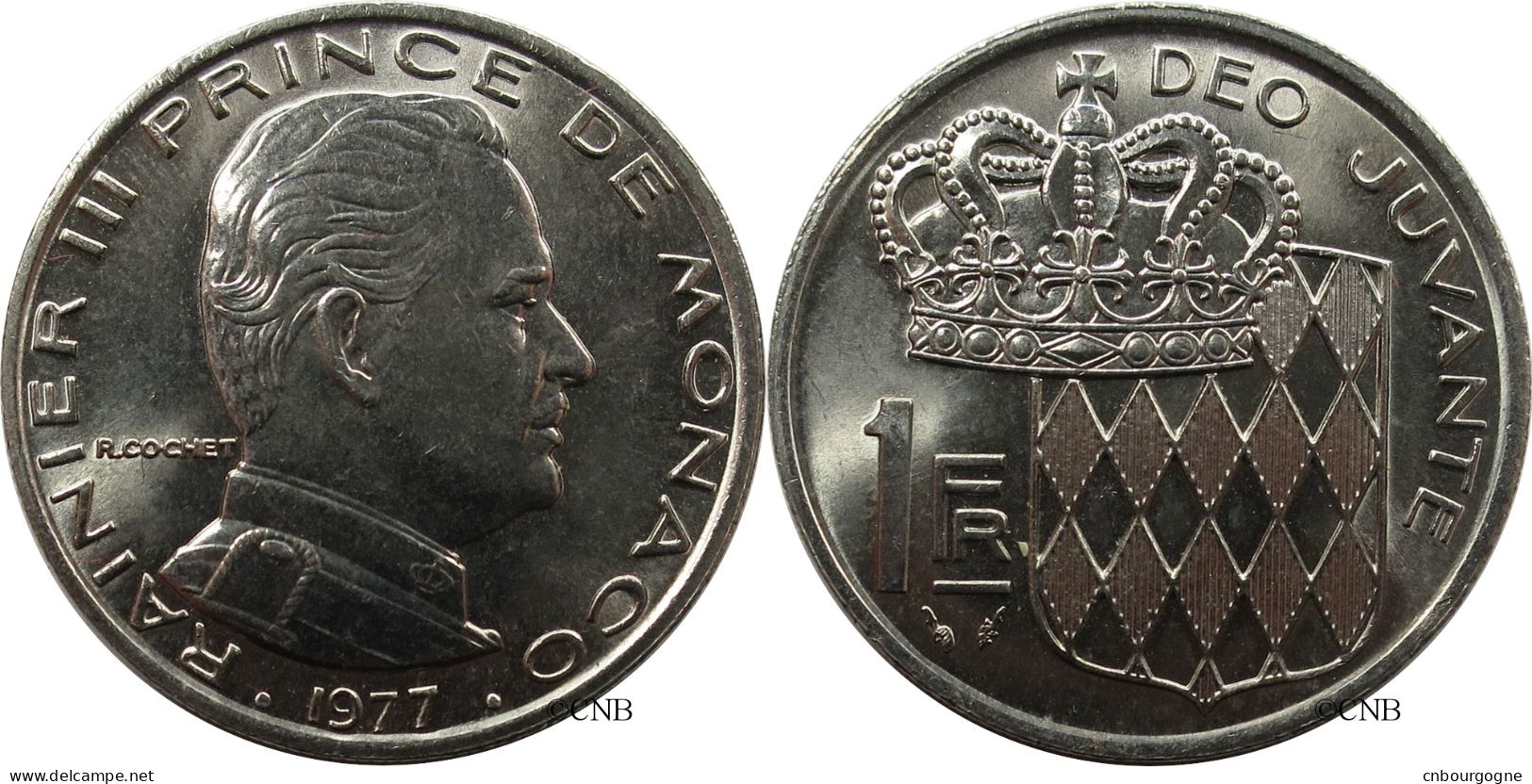 Monaco - Principauté - Rainier III - 1 Franc 1977 - SPL/MS63 - Mon4766 - 1960-2001 Nouveaux Francs
