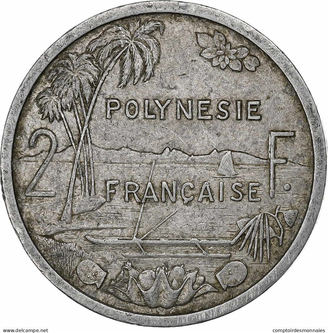 Polynésie Française, 2 Francs, 1965, Aluminium, TTB, KM:3 - French Polynesia