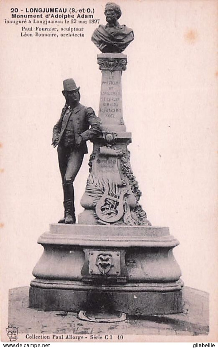 91 - Longjumeau - Monument Adolphe Adam - Inauguré 1897 - Sculpteur Paul Fournier - Longjumeau