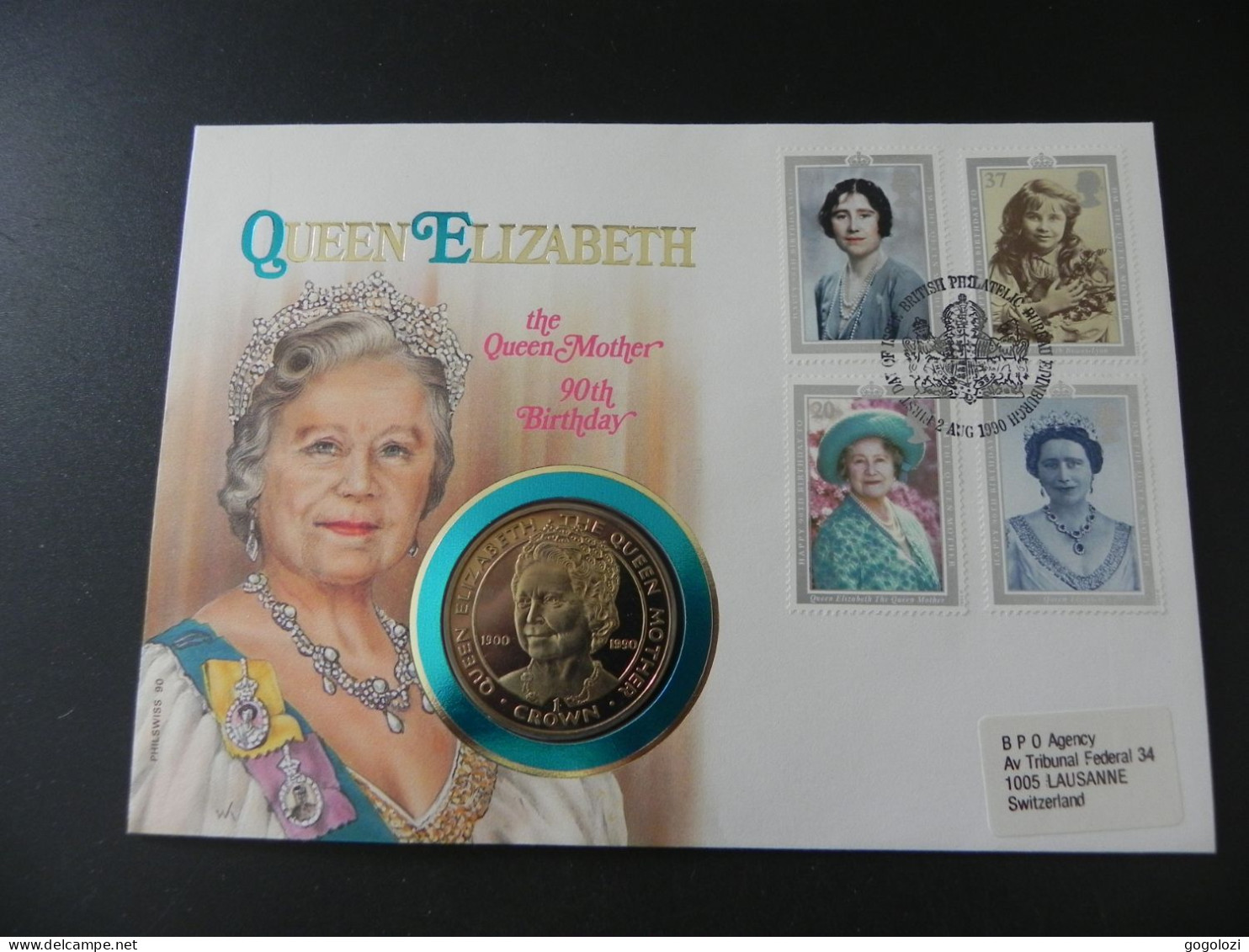 Gibraltar 1 Crown 1990 - 90th Birthday Of The Queen Mother - Numis Letter - Gibraltar