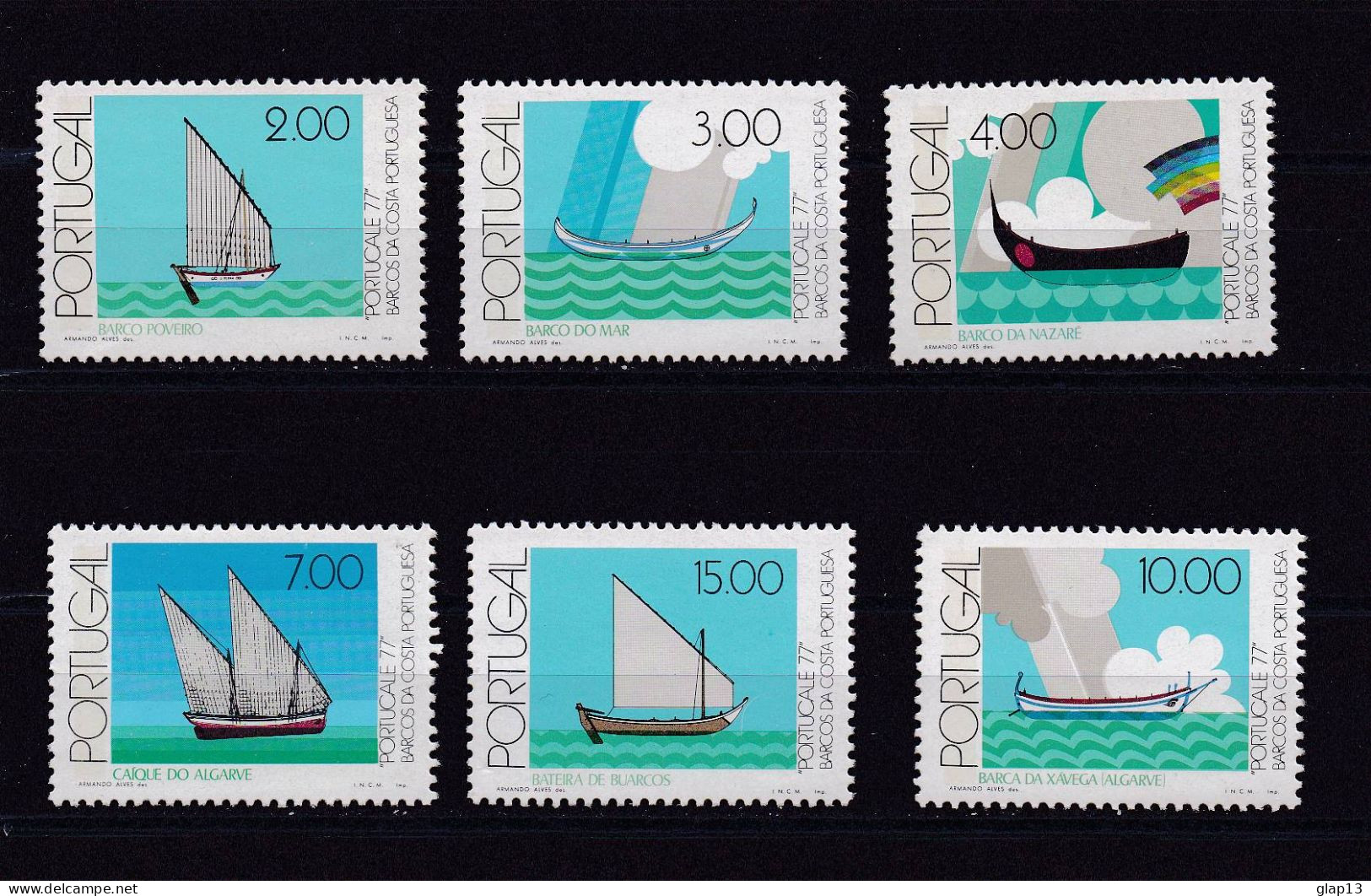 PORTUGAL 1977 TIMBRE N°1358/63 NEUF** BATEAUX - Unused Stamps
