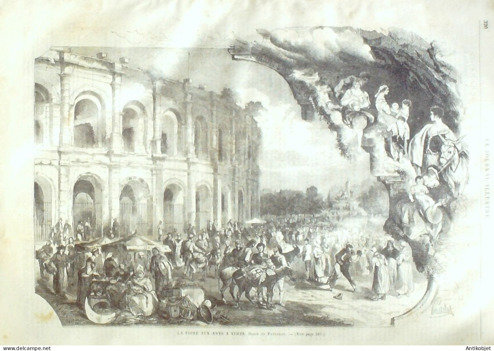 Le Journal Illustré 1865 N°86 Nîmes (30) Foire Aux ânes  Laon (02) Milan Général Prim - 1850 - 1899