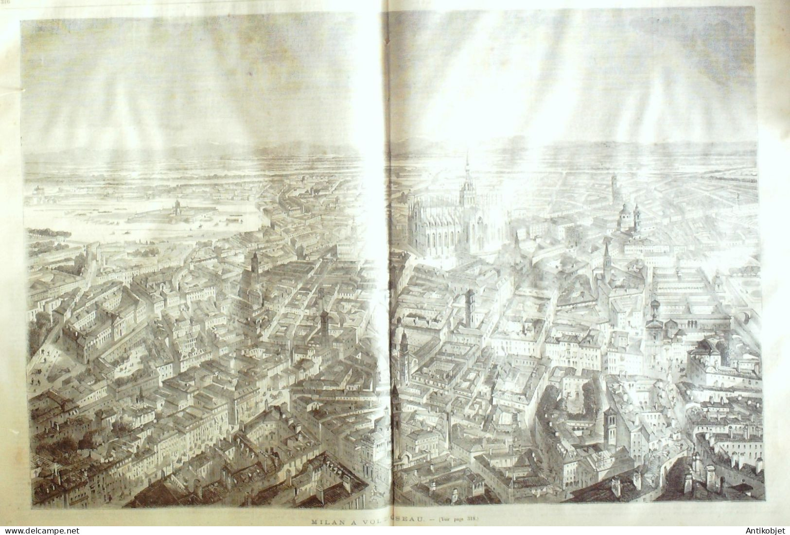 Le Journal Illustré 1865 N°86 Nîmes (30) Foire Aux ânes  Laon (02) Milan Général Prim - 1850 - 1899