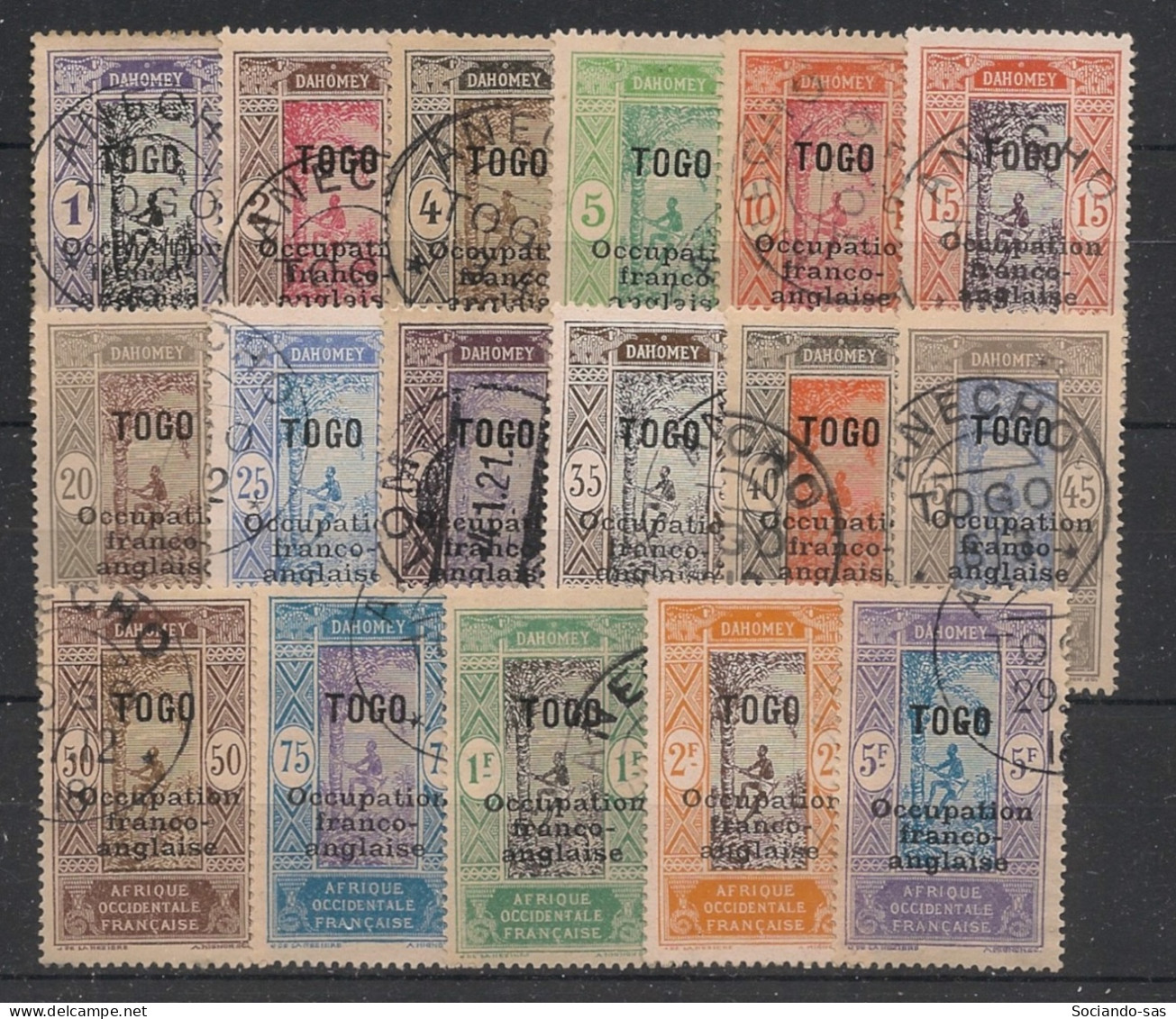 TOGO - 1916 - N°YT. 84 à 100 - Série Complète - Oblitéré / Used - Used Stamps