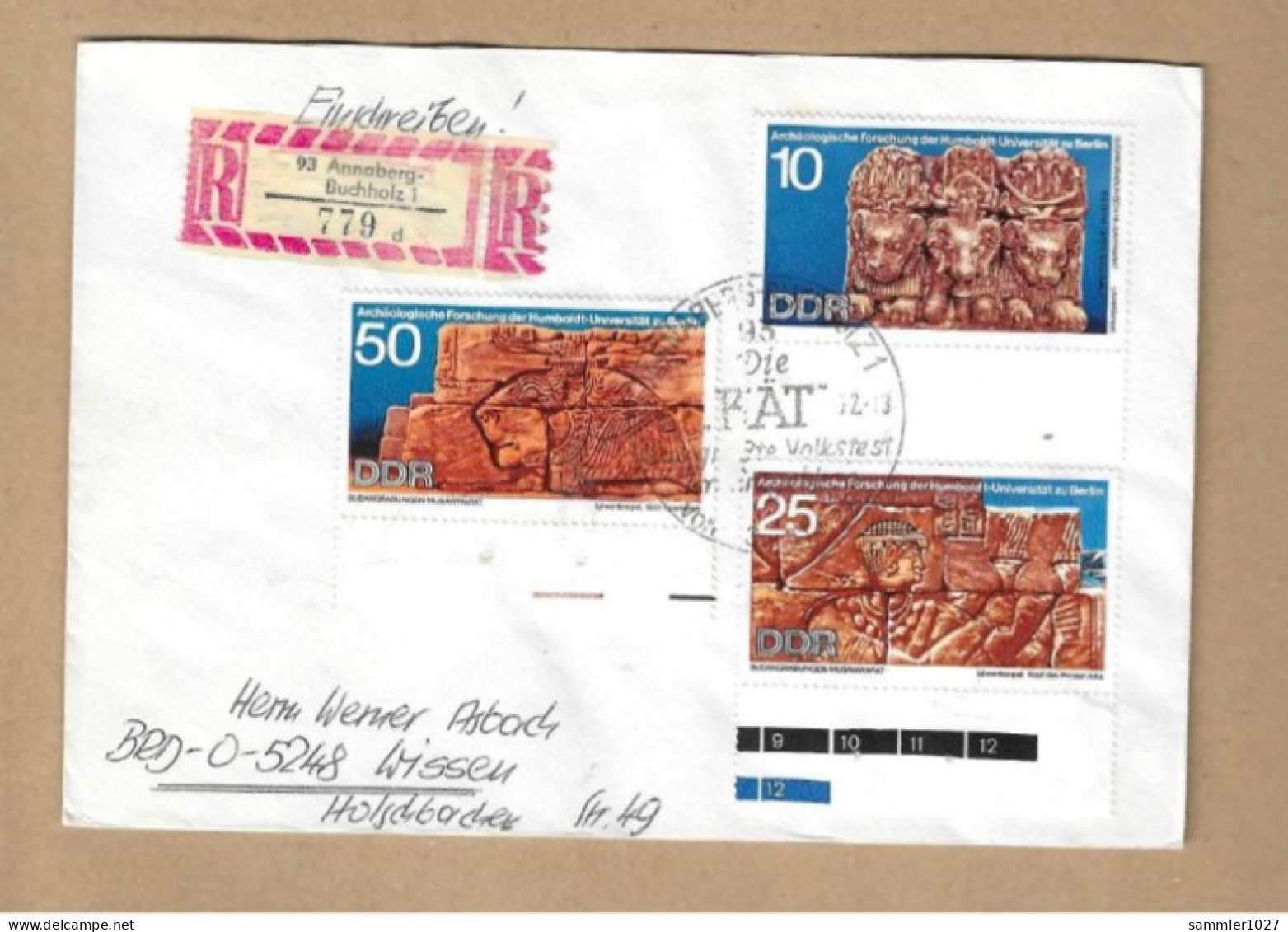 Los Vom 05.05  Einschreiben-Briefumschlöag Aus Annaberg 1972 - Lettres & Documents