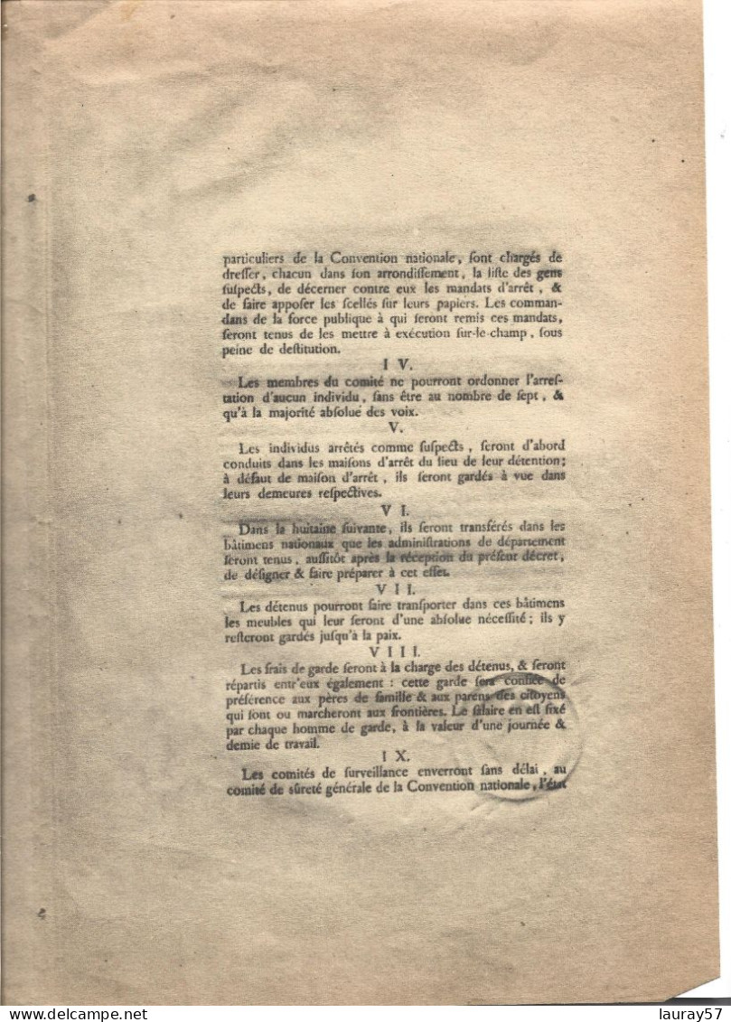 DÉCRETS N°. 1553. DE L.A CONVENTION NATIONALE ÉCOLE DE GARÇONS NILVANGE - Wetten & Decreten