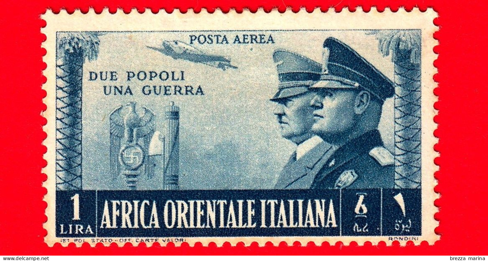 Nuovo - ML - ITALIA - AOI - 1941 - Alleanza Italo-tedesca - Hitler E Mussolini - Stemmi - Due Popoli, Una Guerra - 1 - Africa Oriental Italiana