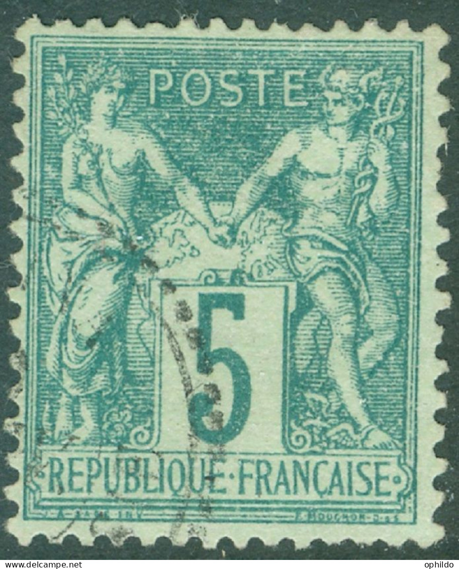 France   64  Ob  TB   Voir Scan Et Description   - 1876-1878 Sage (Tipo I)