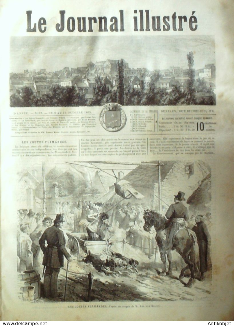 Le Journal Illustré 1865 N°87 La-Ferté-Macé (61) Belgique Joutes Flamandes Allemagne Mine - 1850 - 1899