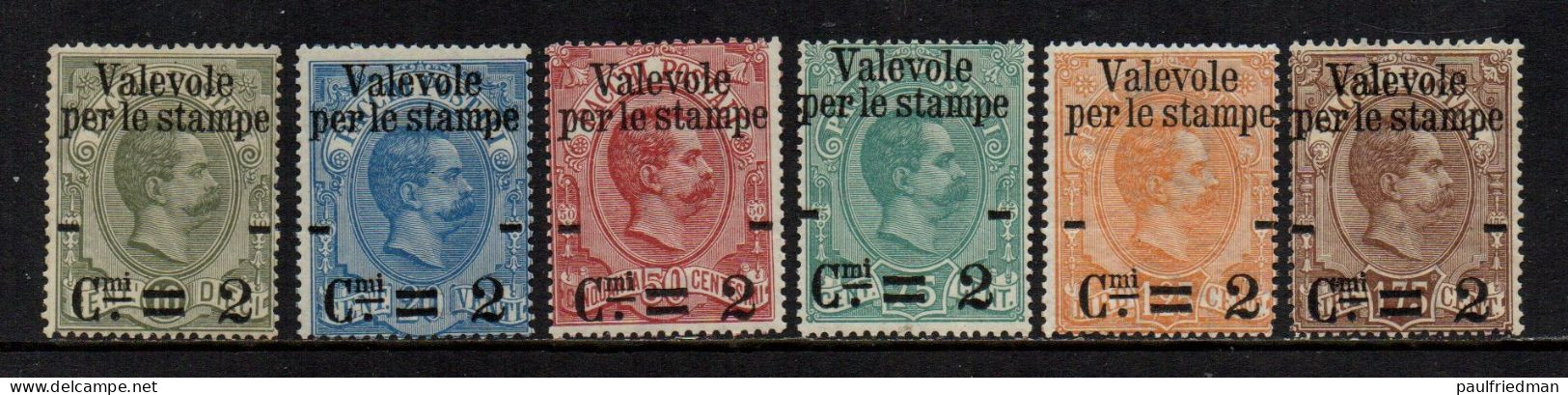 Regno 1890 - Effigie Umberto I - Valevoli Per Stampe - Nuovi  MNH** E MVLH* (vedi Descrizione) - Nuevos
