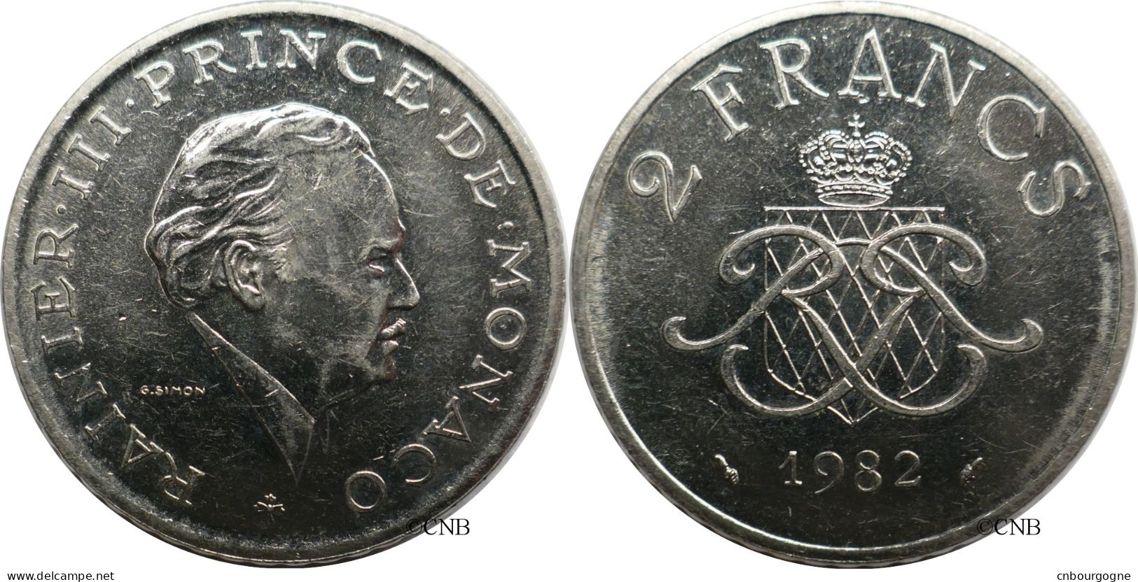 Monaco - Principauté - Rainier III - 2 Francs 1982 - SUP/AU58 - Mon6644 - 1960-2001 Franchi Nuovi