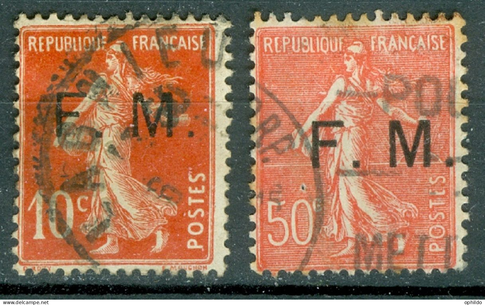 France  FM  4 Et 5   Ob B/TB  - Military Postage Stamps