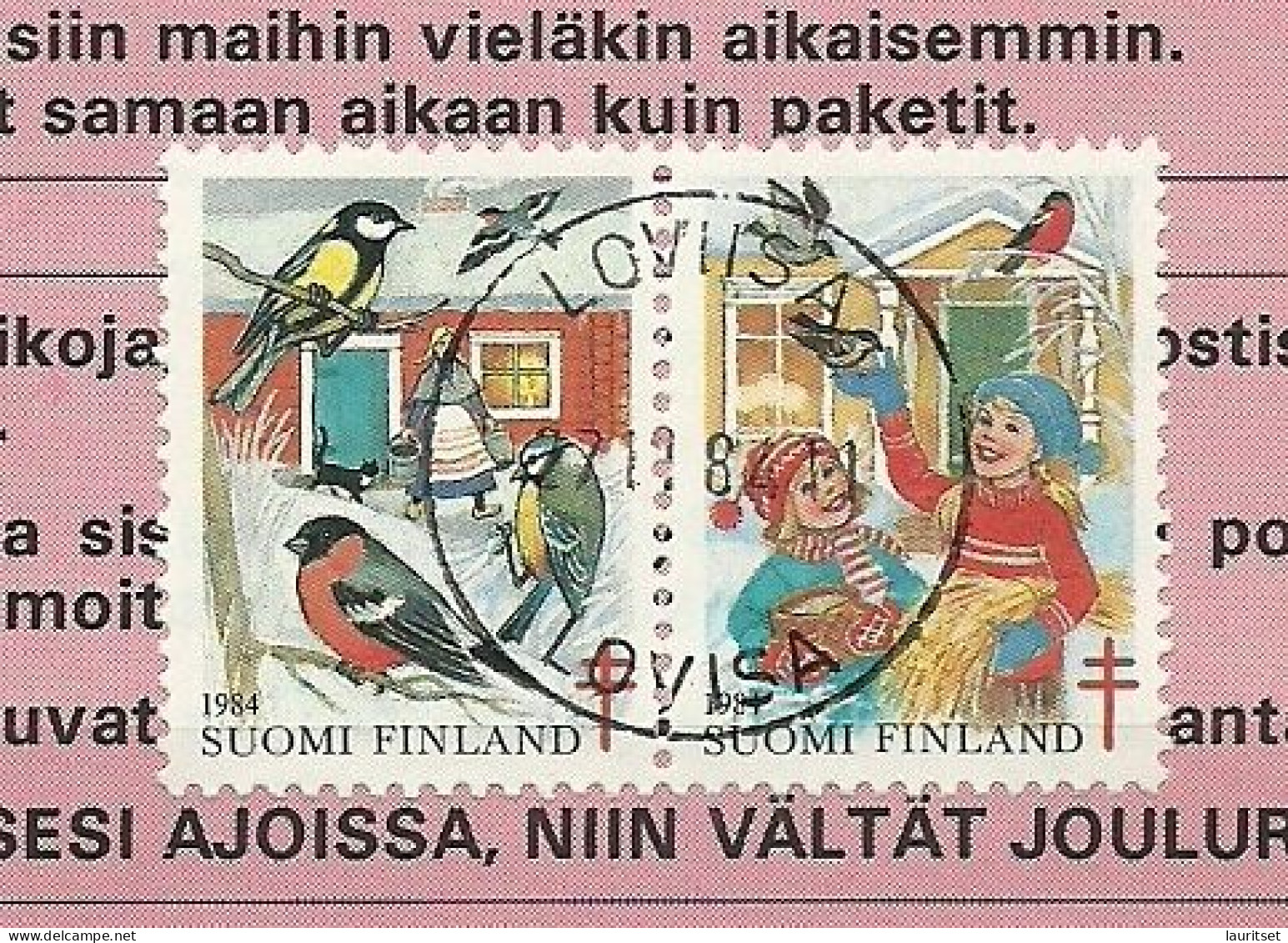 FINLAND 1984 - Christmas Stamps Noel On Christmas Post Advertising Sheetlet - Storia Postale