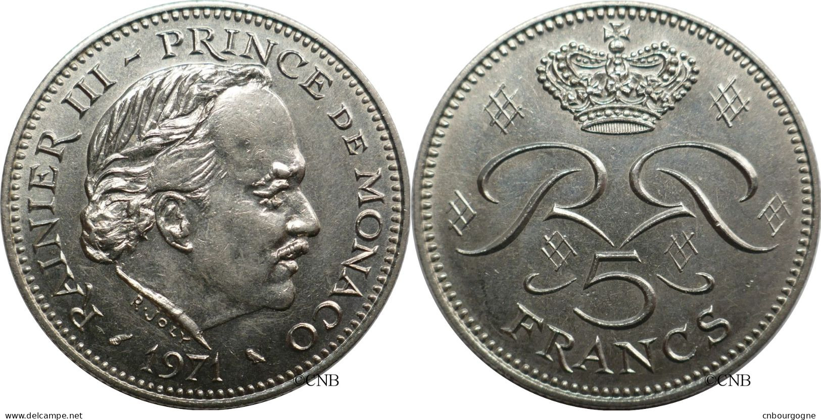 Monaco - Principauté - Rainier III - 5 Francs 1971 - TTB+/AU50 - Mon6645 - 1960-2001 Nouveaux Francs