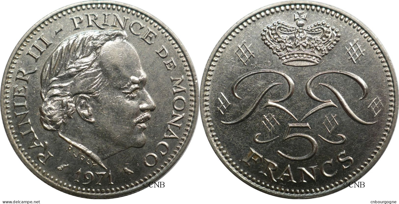 Monaco - Principauté - Rainier III - 5 Francs 1971 - TTB+/AU50 - Mon6647 - 1960-2001 Nouveaux Francs