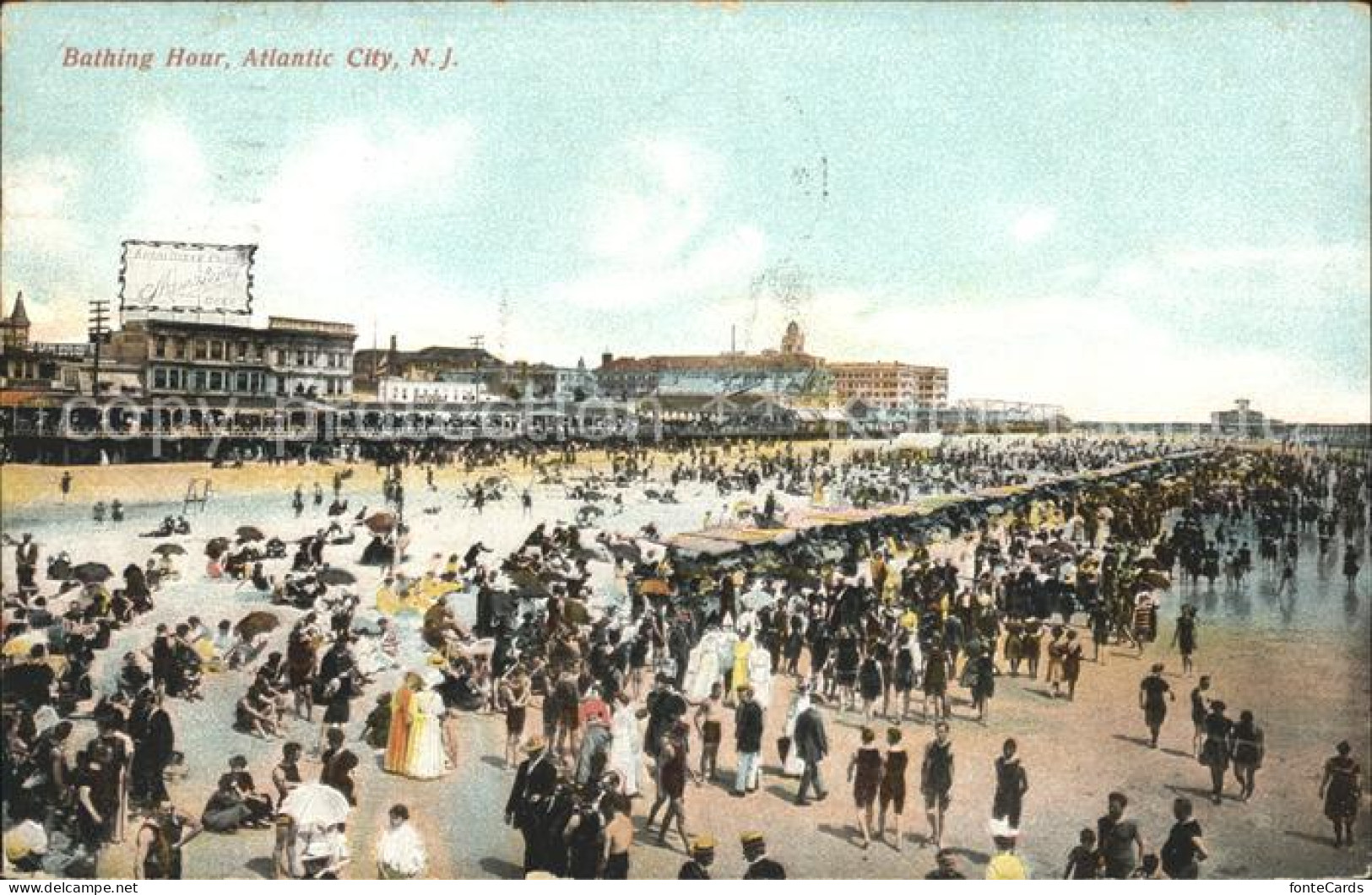 11705202 Atlantic_City_New_Jersey Bathing Hour Beach - Autres & Non Classés