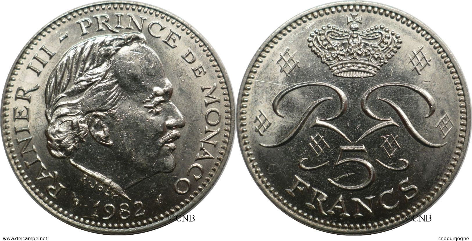 Monaco - Principauté - Rainier III - 5 Francs 1982 - SUP/AU55 - Mon6651 - 1960-2001 Neue Francs