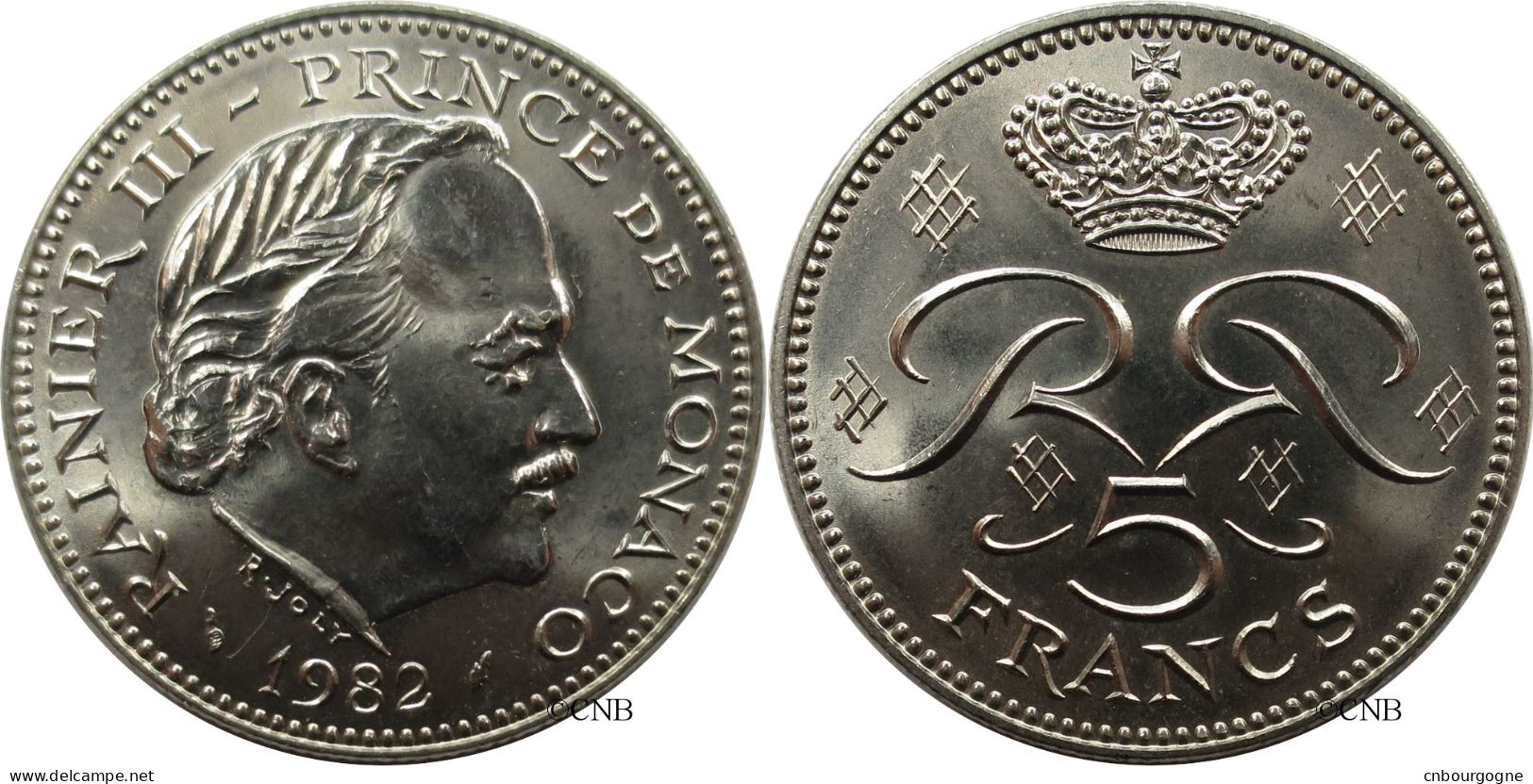 Monaco - Principauté - Rainier III - 5 Francs 1982 - SUP+/MS62 - Mon4771 - 1960-2001 Nieuwe Frank
