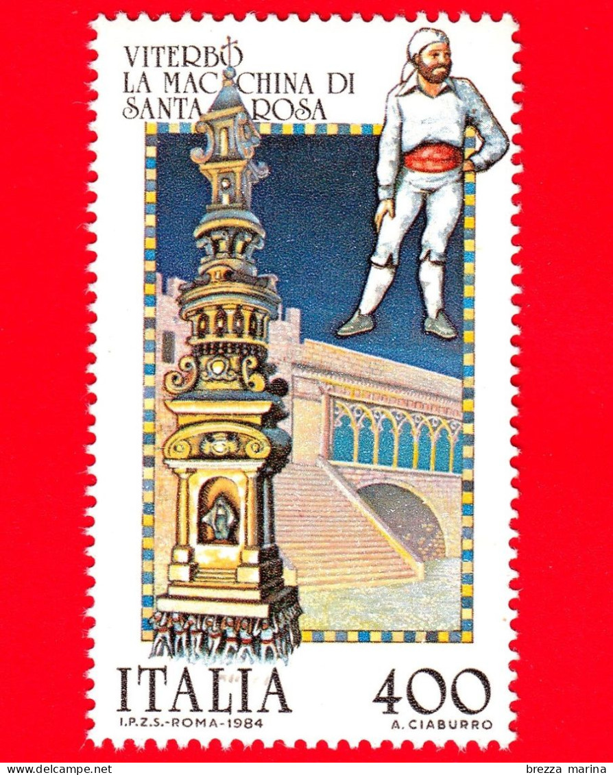 Nuovo - MNH - ITALIA - 1984 - Folclore - La Macchina Di Santa Rosa, A Viterbo - 400 L. - 1981-90: Nieuw/plakker