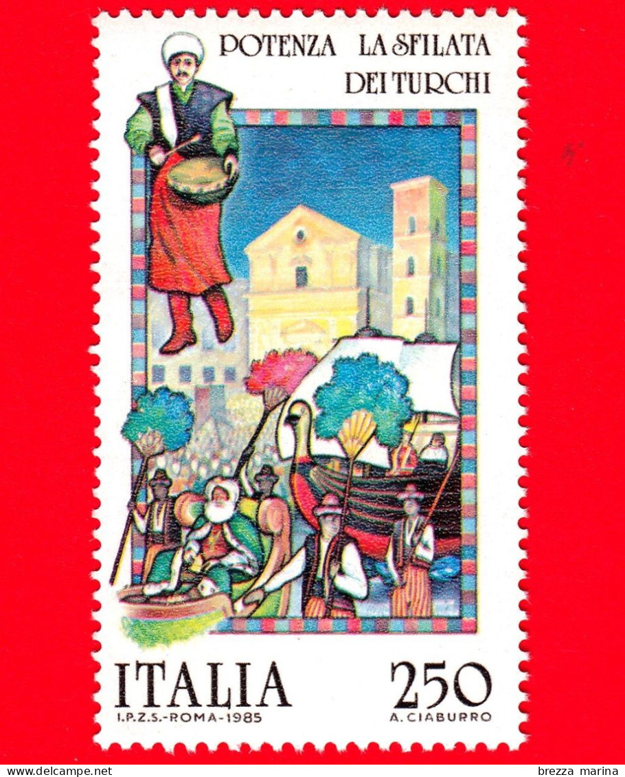 Nuovo - MNH - ITALIA - 1985  - Folclore - Sfilata Dei Turchi, A Potenza - 250 - 1981-90: Mint/hinged