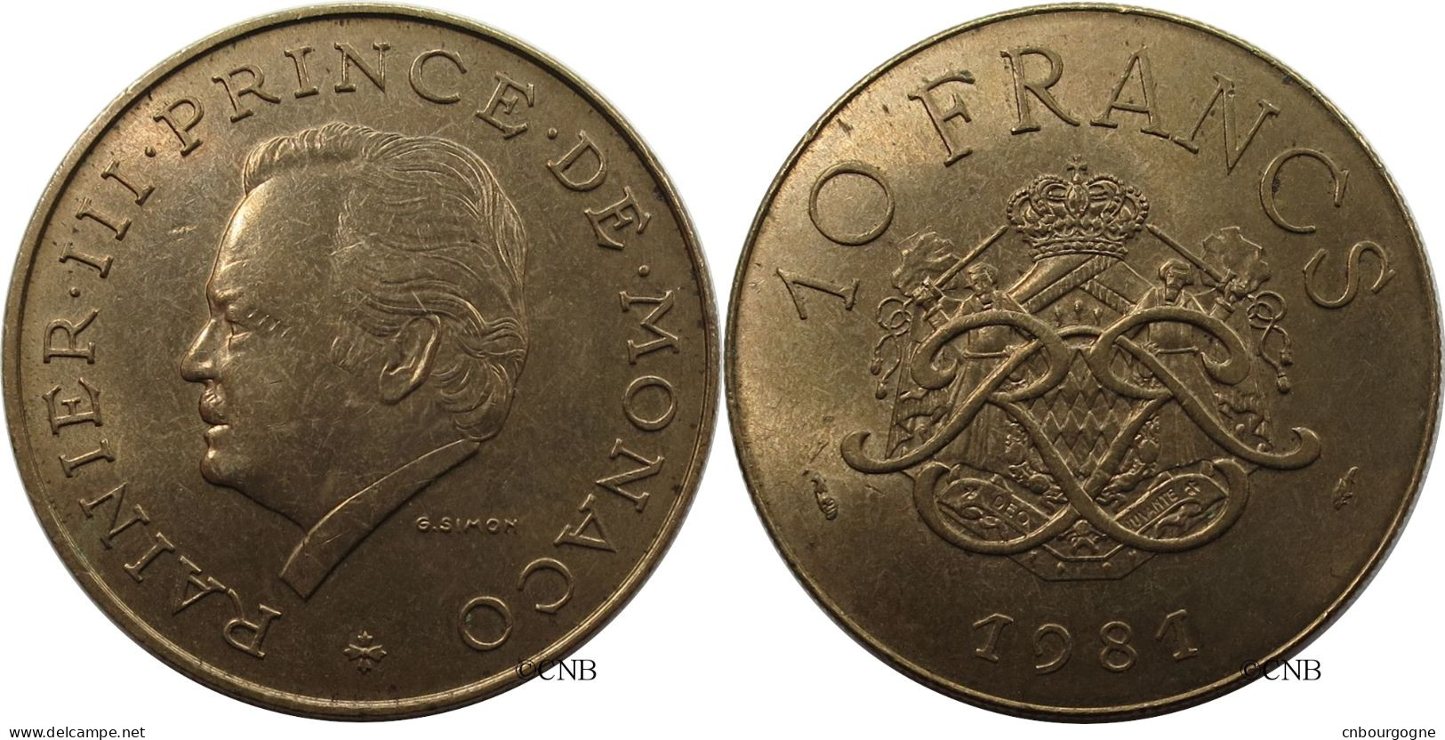 Monaco - Principauté - Rainier III - 10 Francs 1981 - SUP/AU58 - Mon4775 - 1960-2001 New Francs