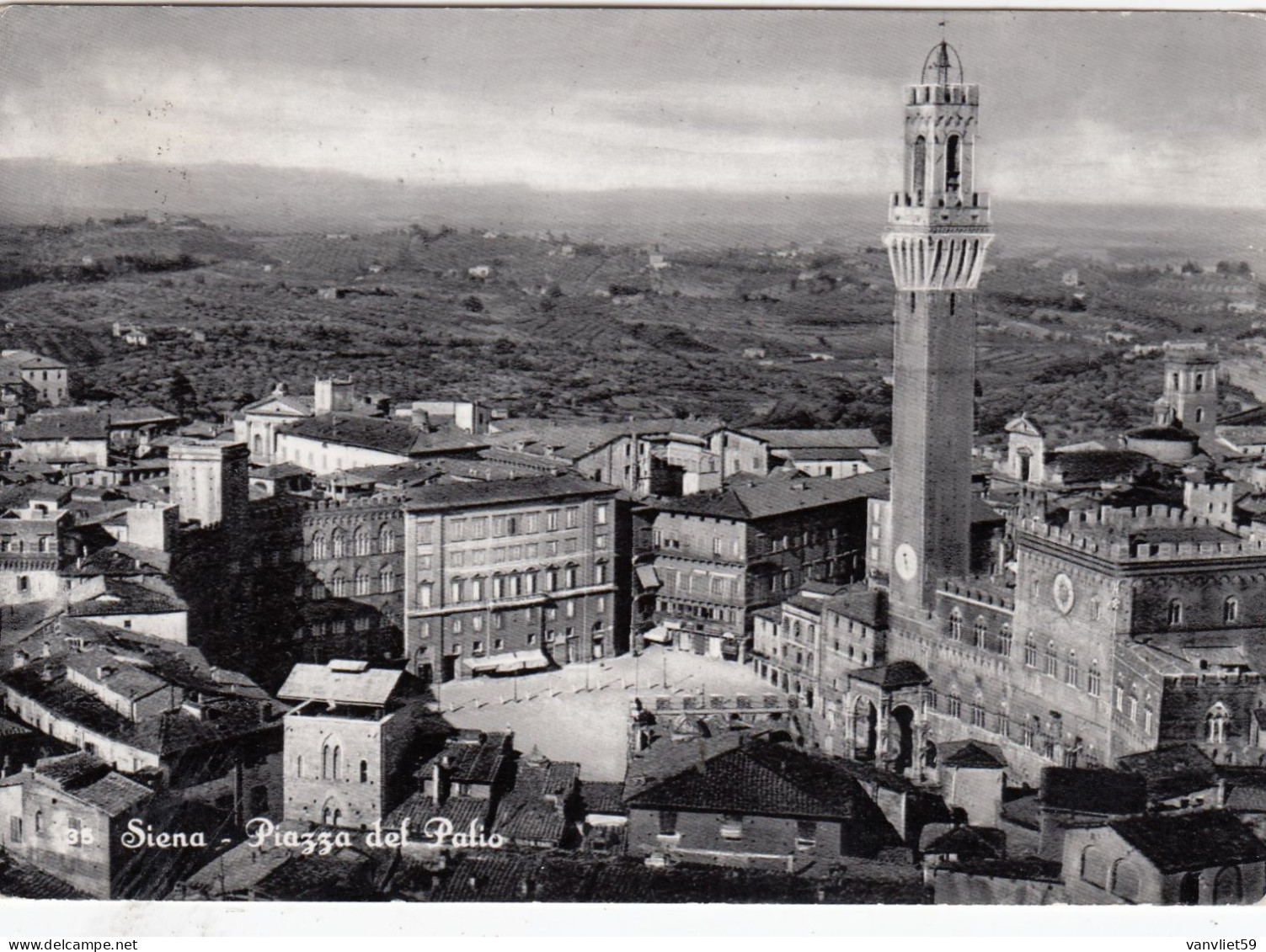 SIENA-2 CARTOLINE VERA FOTOGRAFIA UNA VIAGGIATA IL 21-4-1957 - Siena