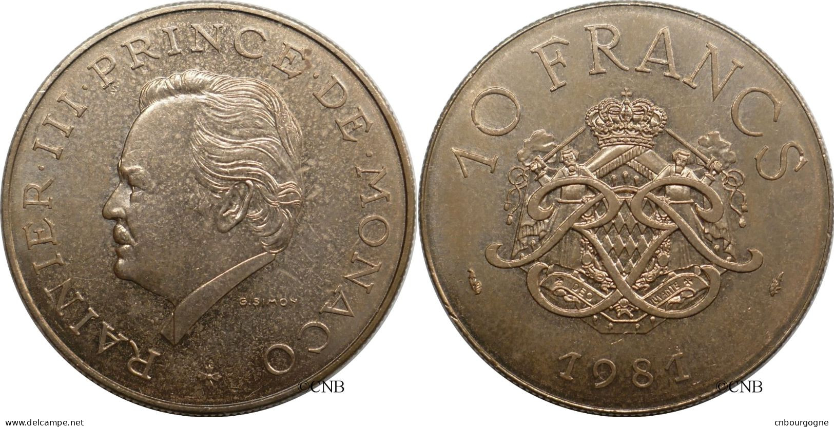 Monaco - Principauté - Rainier III - 10 Francs 1981 - SUP/MS60 - Mon6657 - 1960-2001 Nieuwe Frank