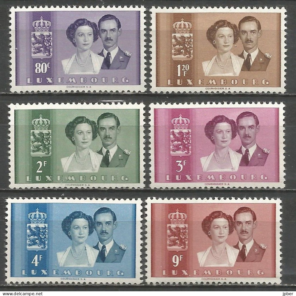 Luxembourg - MI N°505à510* - Mariage Du Prince Jean De Luxembourg Et De La Princesse Joséphine-Charlotte De Belgique - Unused Stamps
