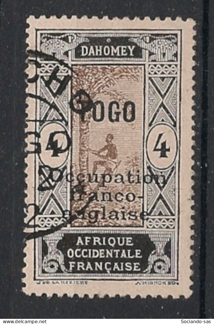 TOGO - 1916 - N°YT. 86 - Cocotier 4c Noir Et Brun - Oblitéré / Used - Used Stamps