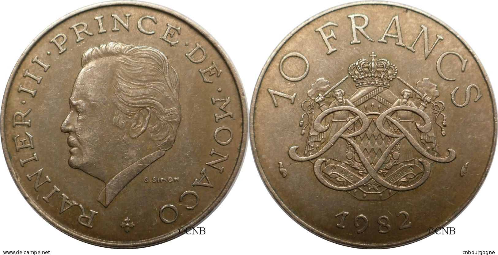 Monaco - Principauté - Rainier III - 10 Francs 1982 - TTB+/AU50 - Mon6659 - 1960-2001 New Francs