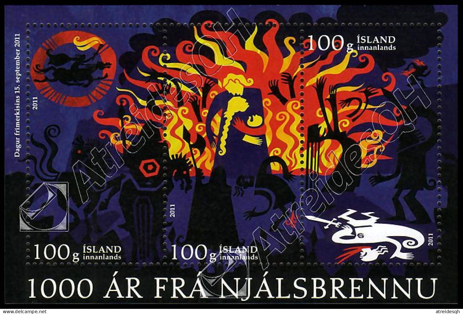 [Q] Islanda / Iceland 2011: Foglietto Saga Di Niall / Saga Of Niall S/S ** - Fiabe, Racconti Popolari & Leggende