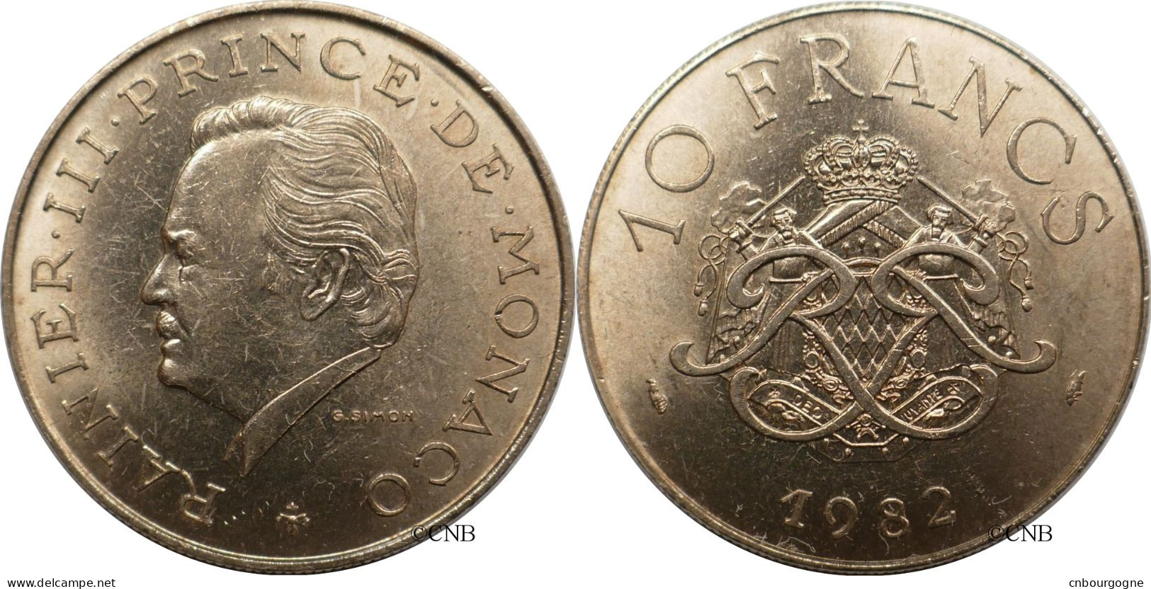 Monaco - Principauté - Rainier III - 10 Francs 1982 - SUP/MS60 - Mon6660 - 1960-2001 Nieuwe Frank