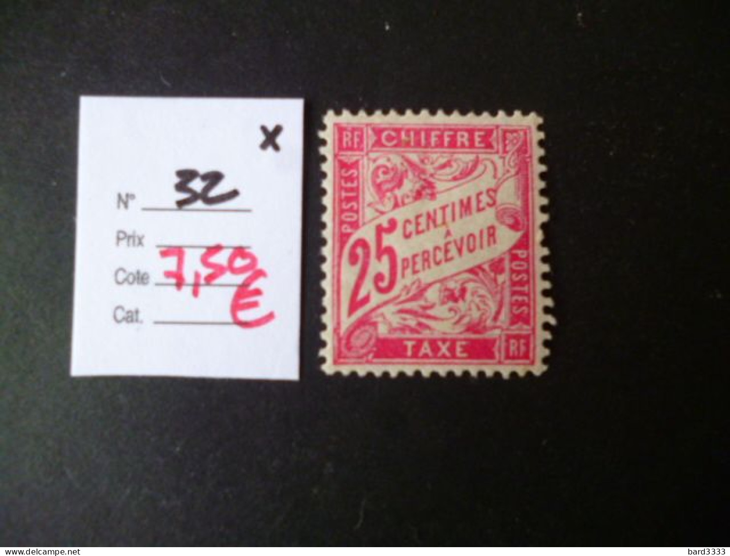 Timbre France Neuf * Taxe N° 31 Cote 7,50 € - 1859-1959 Postfris