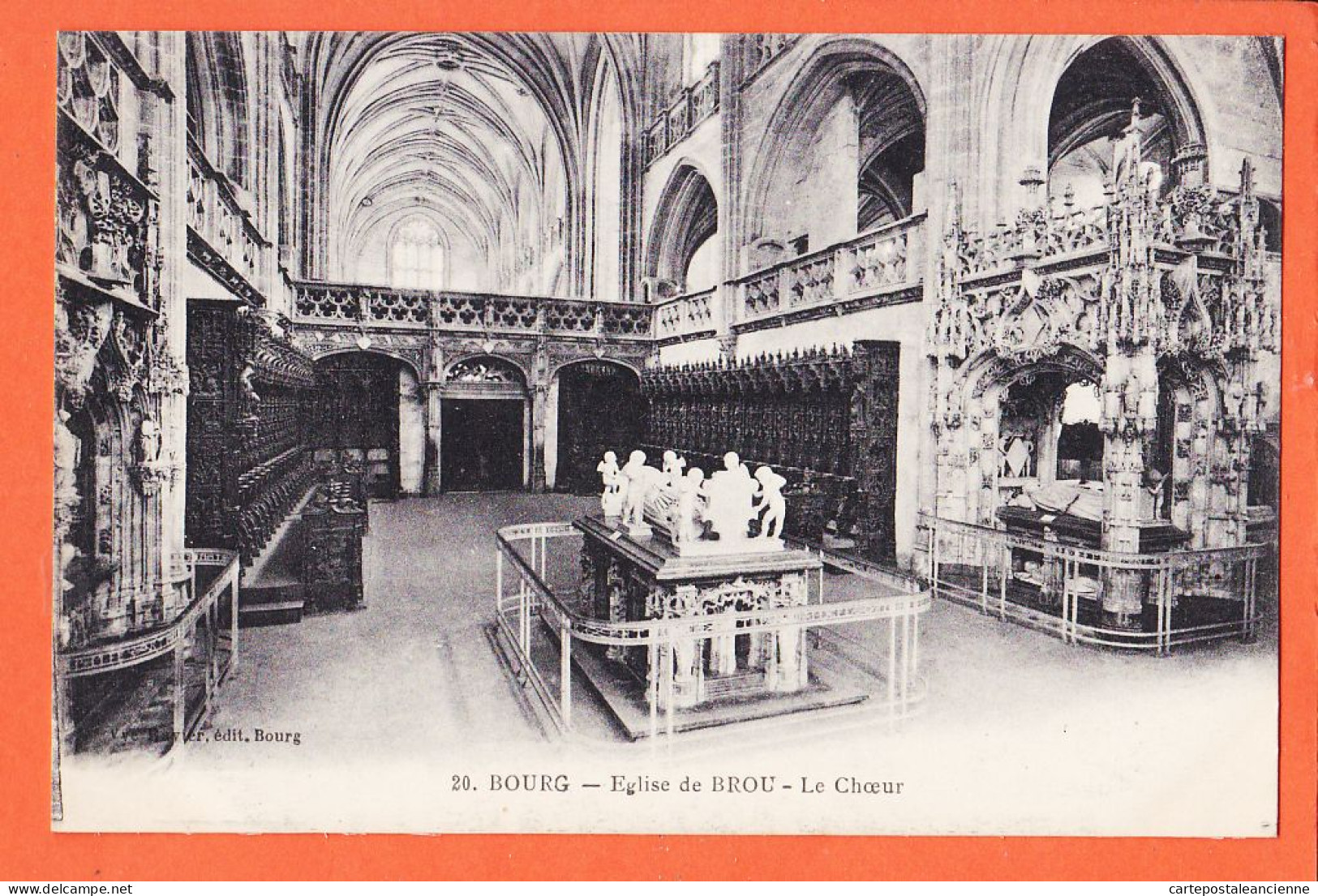 22484 / ⭐ Etat Parfait - BOURG-en-BRESSE 01-Ain Eglise De BROU Le Choeur 1910s Edition Veuve RAVIER 20 - Brou - Kerk