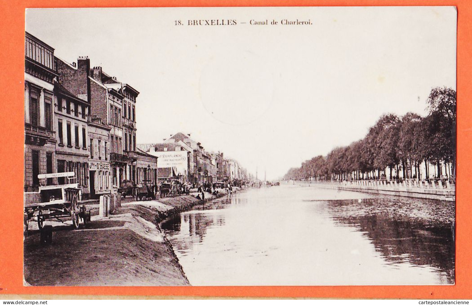 22428 / ⭐ BRUXELLES Canal De CHARLEROI 1909 à Gaby BARBILLAT Rue Diderot Langres-Aspect Brillant Grand Bazar ANSPACH 18 - Maritiem