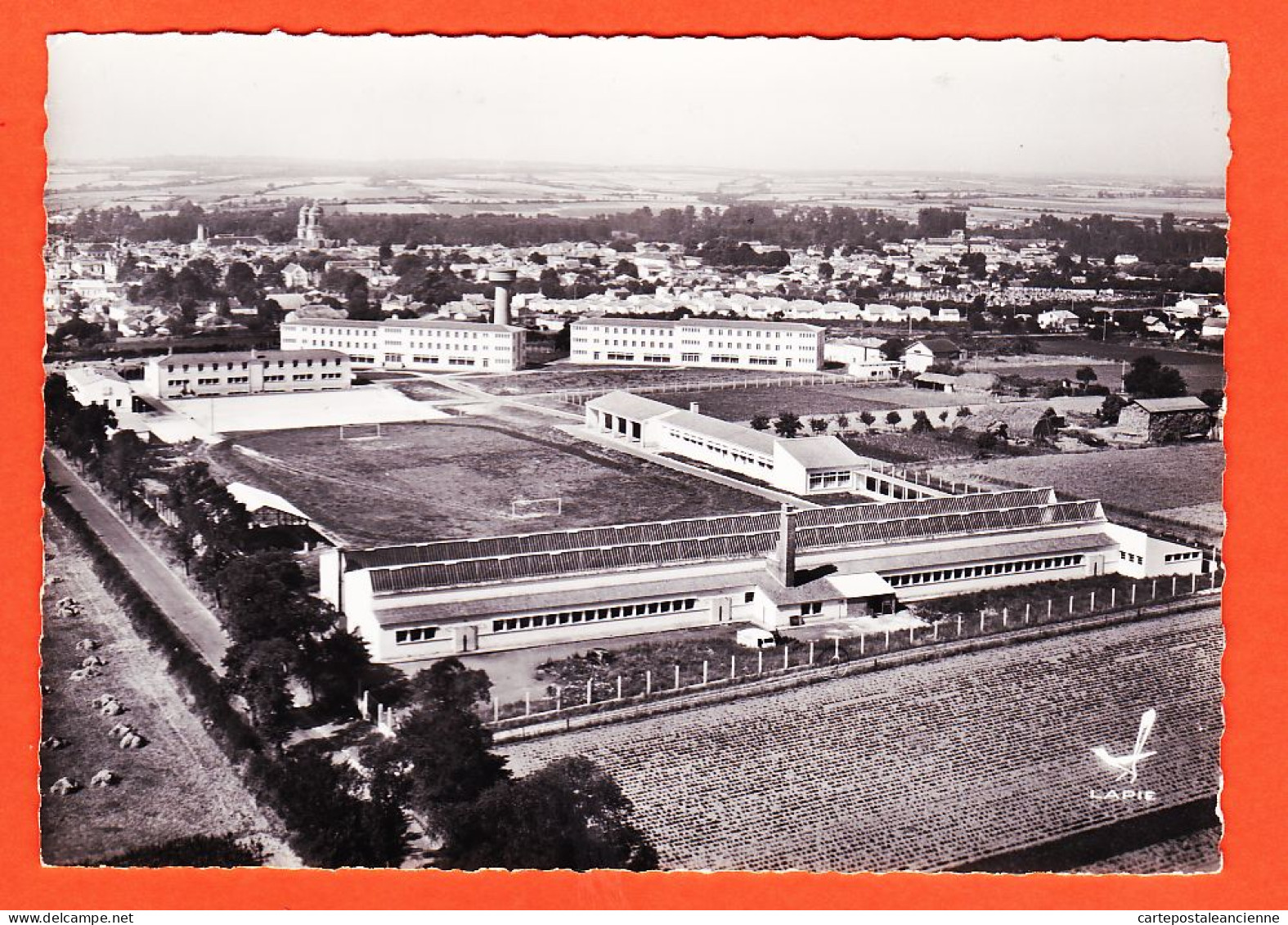 22372 / ⭐ Peu Commun 17-SAINT-JEAN-ANGELY Lycée C.R.A.M.A Architecte RITAUD En AVION Au Dessus 1950s LAPIE 10x15 St - Saint-Jean-d'Angely
