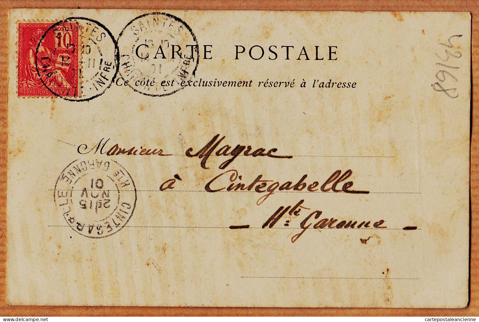 22377 / ⭐ SAINTES 17-Charente Maritime Vue Générale 1901 à MAYRAC Cintegabelle - NEURDEIN 1 - Saintes