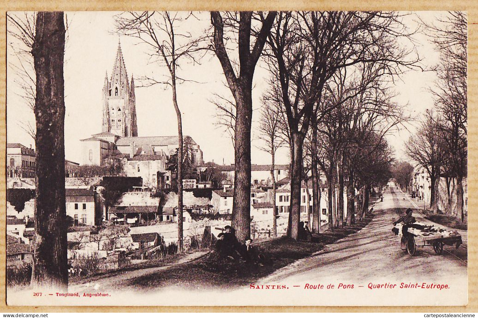 22375 / ⭐ 17-SAINTES Route De PONS Quartier SAINT-EUTROPE St Charente-Maritime 1900s TONGIMED Demignot 267 Angoulême - Saintes